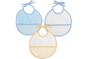 Ti TIN - Pack Bavaglino Punto Croce Neonato | 100% cotone con tocco molto morbido | Bavaglini a punto croce | Chiusura a nastro per facilitare l'uso