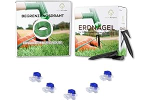 MOWHOUSE OWHOUSE Kit de Instalación de Robot Cortacésped - S - Cable Perimetral de 50 m, Clavijas 100x, 5 Conectores de Cable