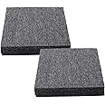 uyoyous Pack of 20 Freely Splice Carpet Tiles with Tapes Heavy 50 x 50 cm Commercial Carpet Repeated Use Durable for All Areas Home Office Bedroom Non-Slip Dark with Bitumen Backing Dark Grey 5㎡