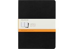 Moleskine Cuaderno de Diario - Set de 3 Cuadernos a Rayas, Cubierta de Cartón - Tamaño Extra Grande 19 x 25 cm - Color Negro - 120 Páginas