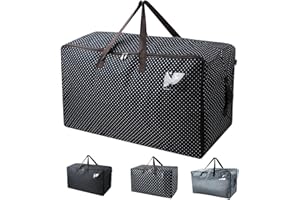 IWILL CREATE PRO iwill createpro Sac d'organisateur surdimensionné imperméable, Sapin de Noël/Christmas Decorations Sac de Rangement, Garage épicerie Sac de Rangement,Point Noir