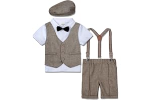 mintgreen Completo Sposa Neonato Maschio, Smoking Cerimonia per Bambini Vestiti 1-4 Anni