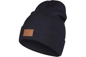 HAMUNI Beanie Mütze für Herren Damen, Klassische Wintermützen Bequem Atmungsaktiv Weich Acryl Beanie Hat Strickmütze Vintage Einfarbig Strick Bündchen Beanies Unisex