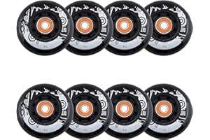 SSCYHT Roues Rechange Roller avec Roulements 72 mm 76 mm 80 mm Roue PU à Rebond Elevé 85A Paquet 8,76mm