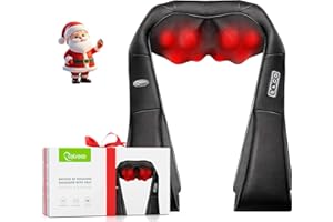 COTSOCO Neck Massager with Heat for Neck Pain, Deep Tissue 3D Kneading, Back Massager for Pain, Shiatsu Massager for Neck, Back, Shoulder, Foot and Leg, at Home and Car, Christmas Gifts for Men and Women