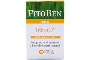 Fitoben | Triben D® Integratore Naturale per Donna Giovane, Previene e Contrasta la Perdita dei Capelli, con Ortica, Miglio, Mela Annurca e Trifoglio | 60 Capsule Vegetali