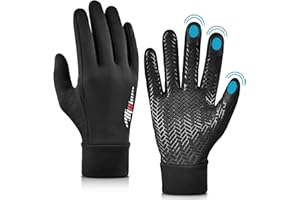 OOPOR Ciepłe rękawiczki męskie rękawiczki rowerowe ekran dotykowy - rękawiczki zimowe antypoślizgowe wodoodporne wiatroszczelne rower unisex rękawice do biegania do uprawiania sportu na świeżym powietrzu MTB do biegania jazda na rowerze motocyklu