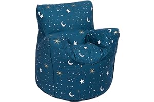 Ready Steady Bed Poltrona per bambini, pouf, comoda mobilia per bambini, morbida e sicura per bambini, per sala giochi, sedia ergonomica (chiaro di luna)
