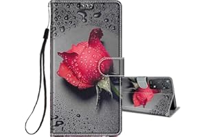 HopMore Funda para Xiaomi Redmi Note 11 4G / Note 11S Cuero con Tapa Silicona Dibujo Bonita Carcasa Billetera Resistente Estilo Libro Case para Mujeres Niñas Ranuras Tarjetas Cover - Rosa