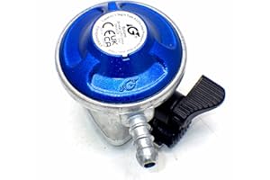 IGT 21mm 28mbar Butane Gas Regulator for 21mm Cylinders - Ideal for Caravans, BBQ, Camping & Mobile Heaters - 1.5kg/hr - 0.26kg