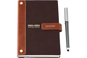 Mljtoyo Dziennik akademicki 2024 2025, agenda 24, 25, dziennik A5, strona dziennika, twarda okładka, dziennik, lipiec 2024-czerwiec 2025, miesięczny planer tygodniowy z długopisem, naklejkami,