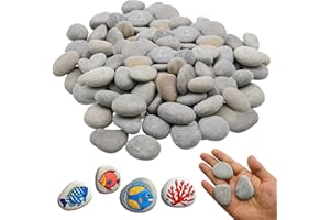 CATELL 50 Piezas Piedras para Pintar de Roca, 1-3 cm Pintar Rocas Piedras Piedras Planas para Pintar con Superficie Lisa y Plana Piedras Pintadas para Manualidades Pintar Acuarios Decoración de Jardín