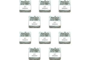 10 x Murata 377 SR626 AG4 SR626SW Silver Oxide 0% Mercury Watch Batteries [Pack of 10]