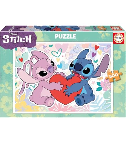 Ravensburger - Puzzle Adulte - Puzzle 1000 pièces - Stitch et Souillon