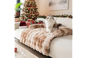 LiveGo Copridivano spesso in peluche a forma di coniglio, lavabile, antiscivolo, soffice protezione per mobili per animali domestici, morbido e resistente, per gatti e cani, accogliente e facile da