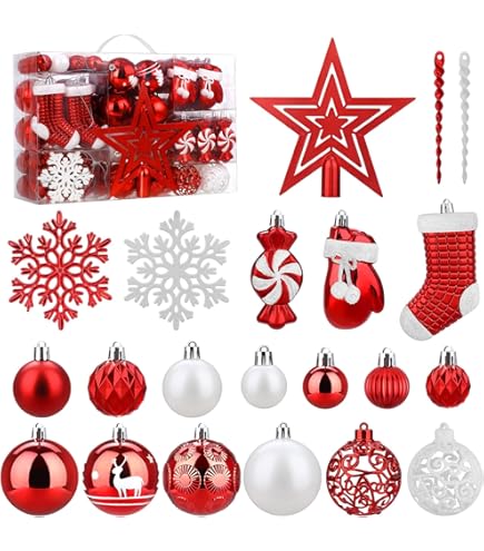 Joxessaien Lametta Kerstboom 8 stuks × 2 m – Kerstslinger 16 m Kerstdecoratie Fijne Lametta Slinger met Belletjes – Kerstboom Decoratie voor Binnen & Buiten (Wit