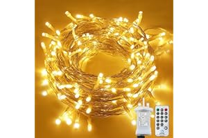 LITYBY Fairy Lights Outdoor Waterproof, 25M/82ft 220LED Plug in String Lights Indoor/Outdoor, 8 Modes Christmas Lights for Christmas Tree Wedding Party Bedroom Room Easter Decorations (Warm White)