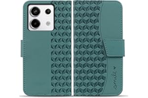 Rostsant Funda Xiaomi Redmi Note 13 Pro 5G Carcasa de Cuero PU Billetera Magnético Funda del Libro con Ranuras para Tarjetas para Xiaomi Redmi Note 13 Pro 5G Verde