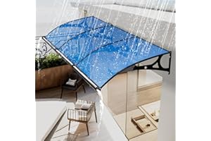 JSDMBD Polycarbonate Window Door Awning Front Doors/windows Overhang Awning Silent Aluminum alloy bracket, strong load-bearing capacity, silent, rain and snow proof, easy to install