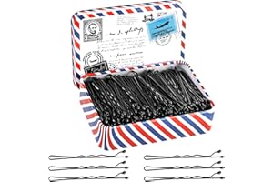Sumwitum Hair Grips, 150 Pcs, Bobby Pins with Storage Box (Black)