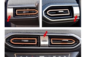 AUTOCOVR Stahlabdeckung für 2021+ Sandero/Sandero STEPWAY/Jogger | 3 Stück Edelstahl Kennzeichen Rahmen Metall gebürstet Innenraum Dekorationen Tuning Zubehör