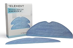 1ELEMENT Lot de 2 serpillères Roborock Q7, Série S [S7, S6, S5 & S4], Série E [E5, E4, E3 & E2] & C1 - Toutes Les éditions [+, Max, Max+, MaxV, Plus, Pro, Pure, Ultra] - Aspirateur Robot Accessoires