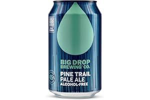 Big Drop Pine Trail Pale Ale - Naturally Brewed Alcohol Free Pale Ale with a Citrusy Bite - Vegetarian & Gluten Free (12 x 330ml Cans)