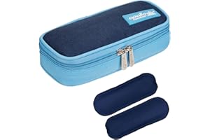 Diabetikertasche ONEGenug Kühltasche mit 2 Kühlakkus Insulin Tasche für Diabetes Spritzen, Insulininjektion und Medikamente 20x4x9cm