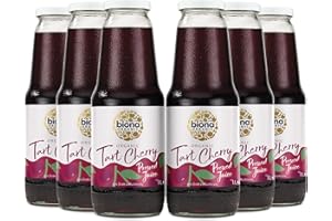Biona Organic Tart Cherry Juice Multipack 6x1L - Not from Concentrate - Pressed Fruit Juice - Freshly Harvested by Organic Farmers - Source of Vitamins and Antioxidants