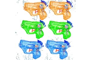 QEEROYO 6 Stück Wasserpistole Klein, Wasserpistole für Kinder, Spielzeuge Mini Wasserpistolen, Kinder Spritzpistole, für Sommer Spielzeug Strand Toys Garten Pool Party Mitgebsel