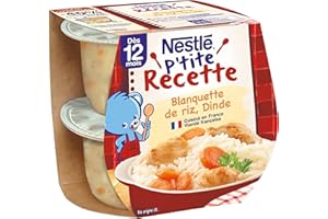 NESTLÉ BÉBÉ - P'TITE RECETTE BLANQUETTE DE RIZ DINDE DES 12 MOIS 2X200G