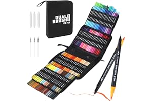 DUBUOZA Dual Brush Pen Set,120 Farben Filzstifte Set,Filzstifte Dicke und Dünne,kinder und Erwachsene,Marker Stifte,Sehr Geeignet für Malen, Handschrift, Graffiti und Handgefertigt