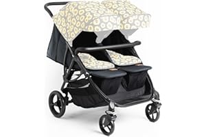 Roma Gemini 2 Double Stroller Base | Add Hood Pack for Compact Narrow 69 cm Wide Twin Pram | Suitable from Newborn to 22 kg Per Seat | Individual Seat Units Recline for Baby | Chassis and Wheels Only,