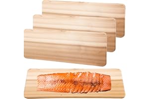Landical 3 Pcs XL XXL Large Rounded Corners Cedar Planks for Grilling Thicker Full Filet of Meat Fish Veggies Adding Smoke and Flavor Soaking Fast for Thanksgiving Christmas
