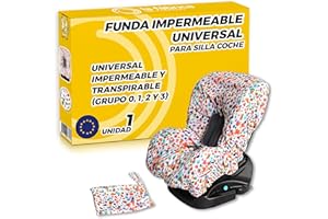 THE INVENTIONS EMPORIUM Funda Silla Coche Bebe Universal Impermeable y Transpirable – Funda Silla Coche Bebe Apta para Grupo 0, 1, 2, 3 – Fundas Sillita Protectoras y Antitérmicas – Protector Sillas Bebé Coches