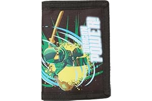 SKANDO BAGS Portmonee Kinder - Lego Ninjago Kinderportmonee Jungen und Mädchen - Geldbeutel mit Klettverschluss, Fächern für Münzen, Scheinen und Fotos - Robuste und Pflegeleichte Geldbörse
