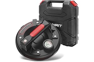 Avhrit 8 Inch Electric Vacuum Suction Cup, Glass Suction Cups Heavy Duty for Lifting Large Glass, 500lbs Load Capacity, Rechargeable Glass Lifter for Windshield, Window, Granite, Tile (One Pack