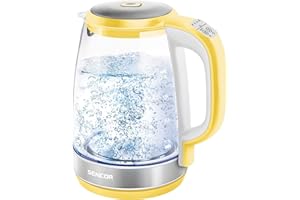 SENCOR Bollitore Elettrico a Temperatura Variabile con Luce LED Interna 2,0 L Capacità, 2200W, Giallo