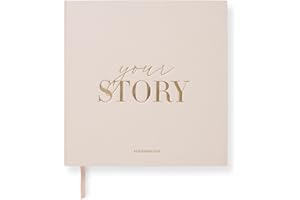 BIBI & BEAU Livre souvenir et album photo pour nouveau-né - 132 pages - Personnalisable avec vos propres photos - Crème