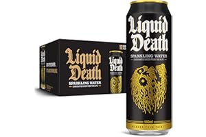 Liquid Death, Sparkling Mountain Water, Real Mountain Source, Natural Minerals & Electrolytes, 12-Pack (Tallboy Size 16.9oz Cans)