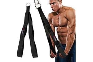 TAVIEW Tricep Rope Cable Attachment (Two Lengths Built in One) Greater Range of Motion,Tricep Pull Down Rope Extension Straps Cable Crossover Accessories