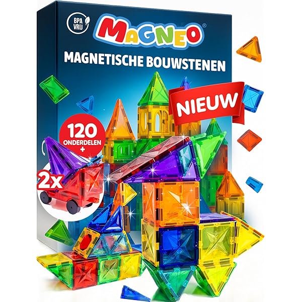 Magnetic Tiles 120 Stuks - Magnetisch Speelgoed - Magnetische Tegels Montessori Speelgoed Magnetic Tiles 120 Stuks - Magnetisch Speelgoed - Magnetische Tegels Montessori Speelgoed