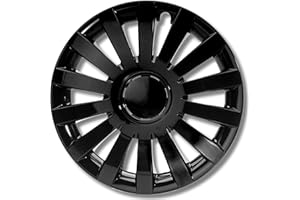 ALBRECHT AUTO-ZUBEHÖR Albrecht 15 pollici copricerchi nero lucido per cerchioni in acciaio - Copriruote in plastica di alta qualità - Copriruote durevoli in confezione originale Albrecht - Made in EU