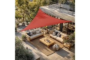 Green Bay Sun Shade Sail Outdoor Garden Patio Party Sunscreen Awning Canopy 98% UV Block Triangle Terracotta With Free Rope(2x2x2m)