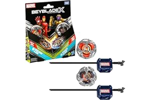 HASBRO Beyblade X Marvel Collab Iron Man 4-80B vs. Thanos 4-60B Multipack Set