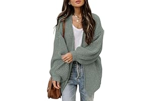 Jhsnjnr Strickjacke Damen Dicke Offene Front Strickmantel Oversize Pullover Herbst Langarm Grobstrick Warme Cardigan