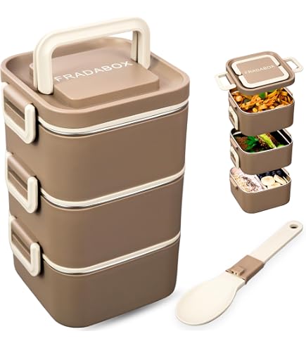 Miiepls Contenitore Per Il Pranzo In Acciaio Inox Con 2 Scomparti, A