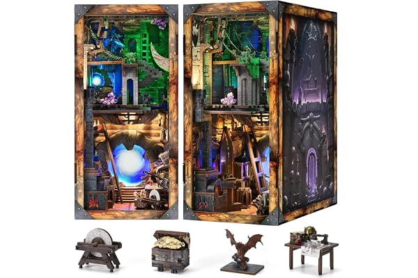 MiniCity Kit Book Nook - Maison de poupée Miniature DIY - avec lumière LED