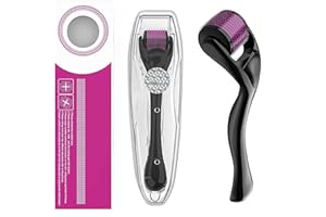 GENERIC Derma Roller Hair Growth Men and Women, 540 Titanium Micro Needling roller for Hair growth, Beard roller for Skin Care and Beard Growth,Universal with Carry Case (Derma 0.5mm)