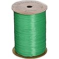 Berwick Offray 1/4'' Wide Matte Raffia Ribbon, Kelly Green, 100 Yards, 7MM